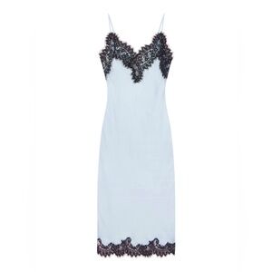 A.L.C Lennon Satin And Lace Midi Dress Cascade Size Small
